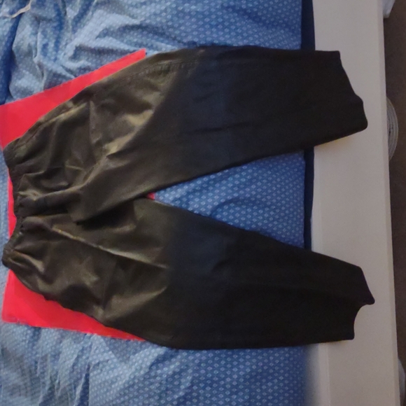 Vintage design assets size 10 high waisted leather pants - Picture 2 of 11